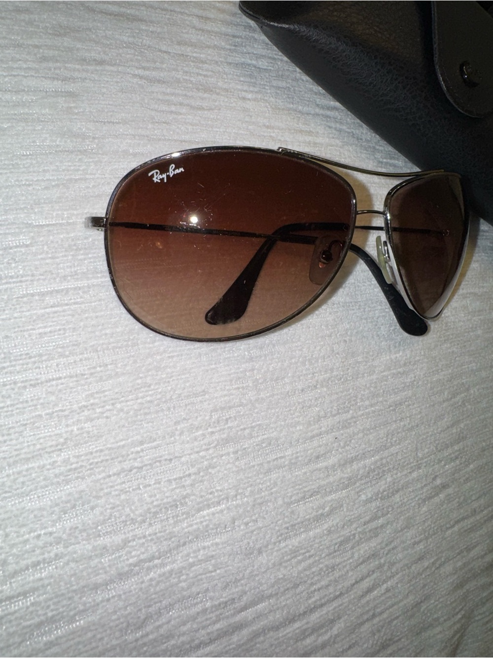 Ray-Ban Aviator Sunglasses Brown Gradient Lens • Classic w/ Case - Picture 2 of 7